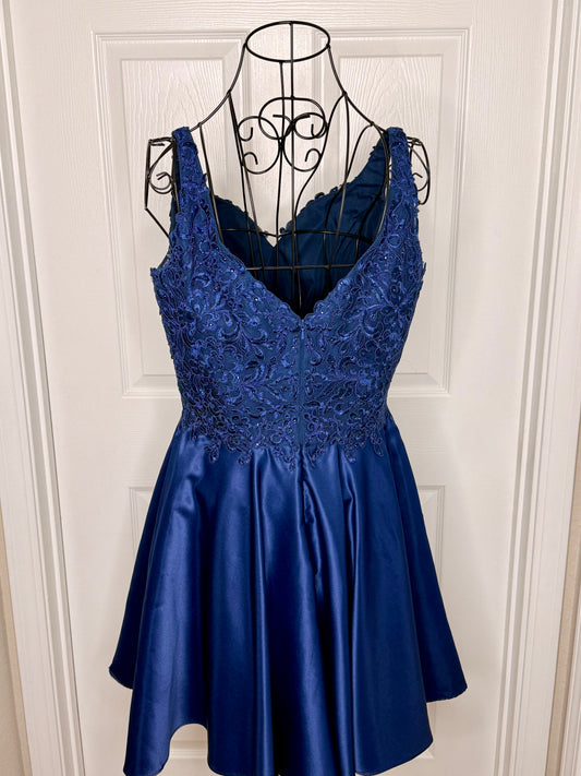0056 Royal cocktail dress